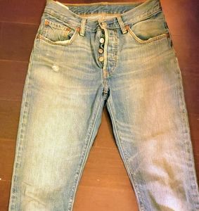 Levi 501, minor distressing 26x32